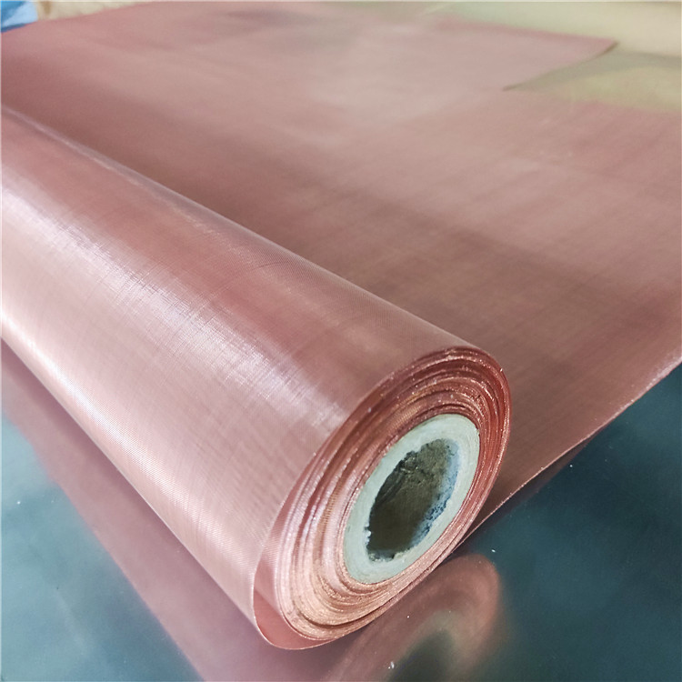 200 Micron 80 Mesh Pure Copper Woven Wire Mesh Screen for EMF Protection